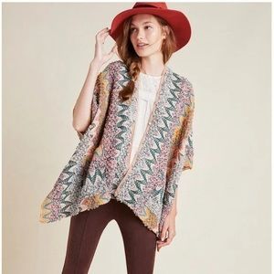 Anthropologie Multicolor Zigzag Knit Top